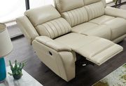 Beige leather gel recliner sofa by Global additional picture 9