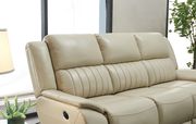 Beige leather gel recliner sofa by Global additional picture 10