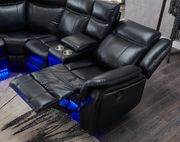 Black power sectional with blue led lighting by Global additional picture 2