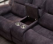 Gray brown fabric reclining sofa by Global additional picture 4