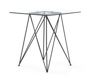 Square glass top counter height dining table by Global additional picture 3