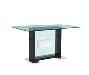 Black glass top bar table in contemporary style by Global additional picture 2