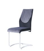 Modern gray fabric dining chair by Global additional picture 4