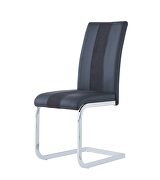 Black / chrome dining chairs pair by Global additional picture 5