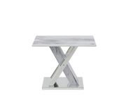 Marble inspired coffee table w x-crossed base by Global additional picture 2