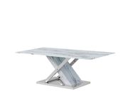 Marble inspired coffee table w x-crossed base by Global additional picture 3