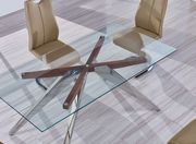 Chrome legs / glass top modern dining table by Global additional picture 2