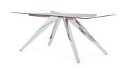 Chrome legs / glass top modern dining table by Global additional picture 3