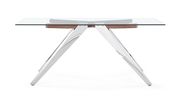 Chrome legs / glass top modern dining table by Global additional picture 4
