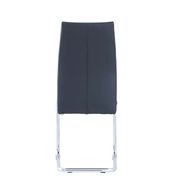 Black pu leather / chrome metal dining chair by Global additional picture 2