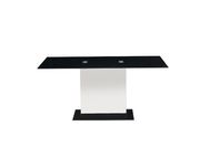 Futuristic black glass top dining table by Global additional picture 3