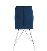 Futuristic blue velvet modern dining chair by Global additional picture 4