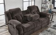 Brown fabric recliner sofa by Global additional picture 3