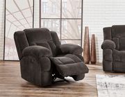 Brown fabric recliner sofa by Global additional picture 4
