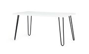 Simple casual white top dining table 5pcs set by Global additional picture 2