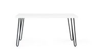 Simple casual white top dining table 5pcs set by Global additional picture 3