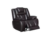 Espresso leather gel power recliner sofa by Global additional picture 11