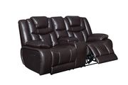 Espresso leather gel power recliner sofa by Global additional picture 12