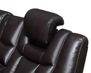 Espresso leather gel power recliner sofa by Global additional picture 4