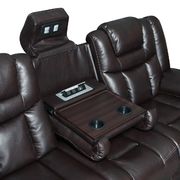 Espresso leather gel power recliner sofa by Global additional picture 6