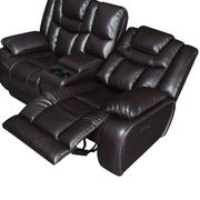 Espresso leather gel power recliner sofa by Global additional picture 8