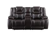 Espresso leather gel power recliner sofa by Global additional picture 9
