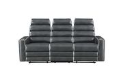 Espresso power reclining / adjustable headrest sofa by Global additional picture 11