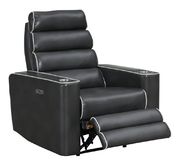 Espresso power reclining / adjustable headrest sofa by Global additional picture 3