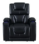 Black leather gel power recliner sofa by Global additional picture 11