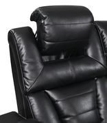 Black leather gel power recliner sofa by Global additional picture 5