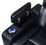 Black leather gel power recliner sofa by Global additional picture 7