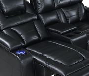 Black leather gel power recliner sofa by Global additional picture 10