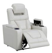 White leather gel power recliner sofa by Global additional picture 2