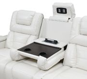 White leather gel power recliner sofa by Global additional picture 11