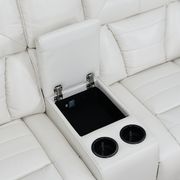 White leather gel power recliner sofa by Global additional picture 12