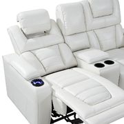White leather gel power recliner sofa by Global additional picture 13