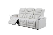 White leather gel power recliner sofa by Global additional picture 4