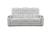 White leather gel power recliner sofa by Global additional picture 5