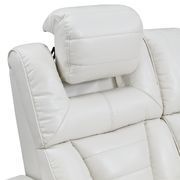 White leather gel power recliner sofa by Global additional picture 9