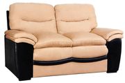 Beige/espresso fabric casual style comfy couch by Glory additional picture 3