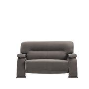 Contemporary grey velvet sofa w curved arms by Global additional picture 2