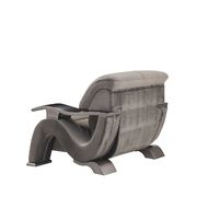Gray velvet contemporary design chair by Global additional picture 2