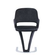Elegant black velvet bar style dining chair by Global additional picture 2