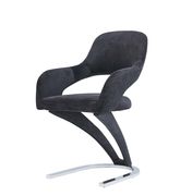 Elegant black velvet bar style dining chair by Global additional picture 4