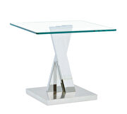 Silver accordion style base end table by Global additional picture 2