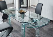 Full glass dining table w/ extensions by Global additional picture 2