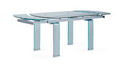 Contemporary full glass dining table w/ extensions additional photo 3 of 7