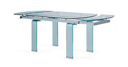 Contemporary full glass dining table w/ extensions additional photo 5 of 7