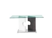 Glass top contemporary table w/ lock style base by Global additional picture 3