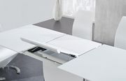 White high gloss modern table w/ extension additional photo 2 of 6